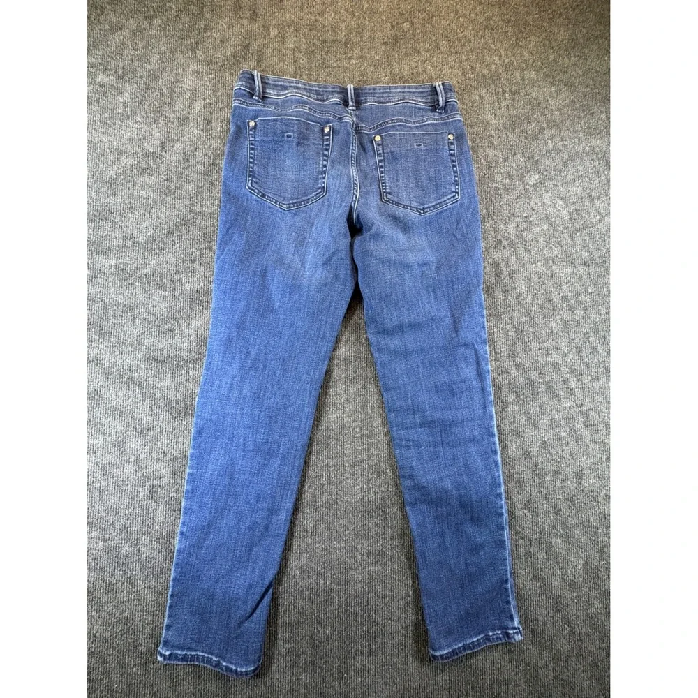 JJill Denim Authentic Fit Slim Ankle Jeans Women 6 Medium Wash Blue Tapered Leg